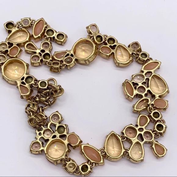 J. Crew Crystal Foliage Peach Necklace - Picture 7 of 7